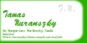tamas muranszky business card
